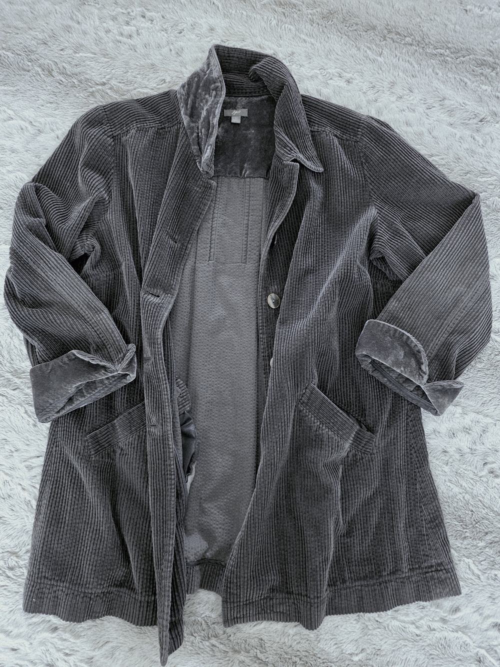 J.Jill Lightweight Washed-Cord Pleated Shacket LARGE - Picture 2 of 11